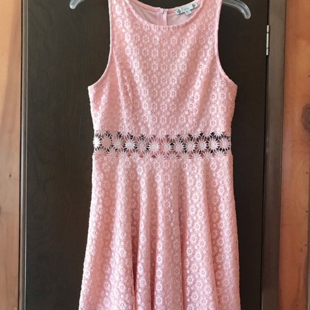 Pink Lace Dress by Iris, Juniors XL